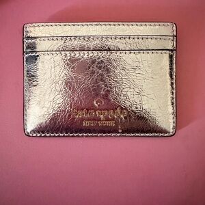 Kate Spade Metallic Silver Card Holder